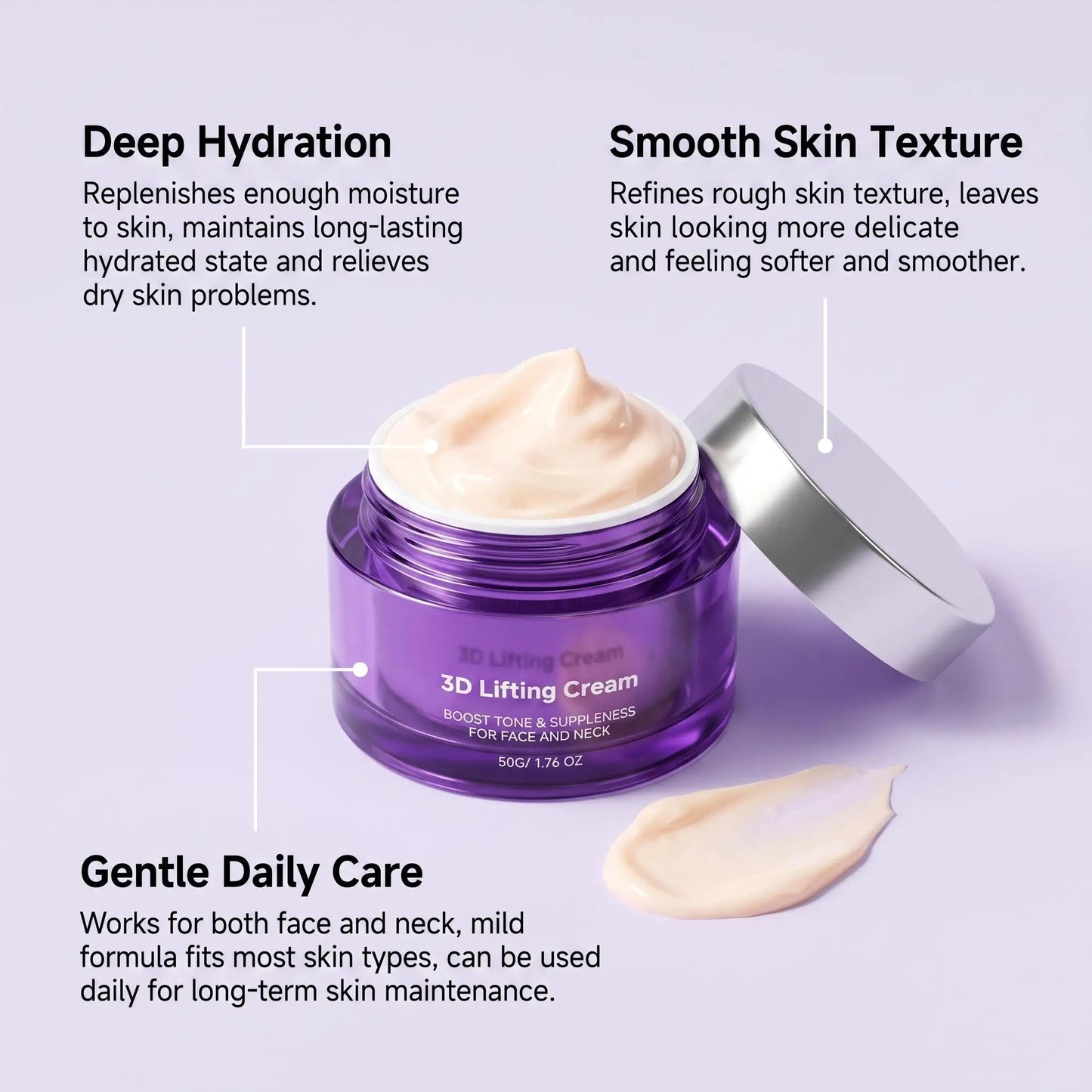 3D Lifting Night Cream Korean Probiotic Anti-Aging Moisturizer For Face Neck Reduce Wrinkles Hydrating Daily Facial Care Cream
