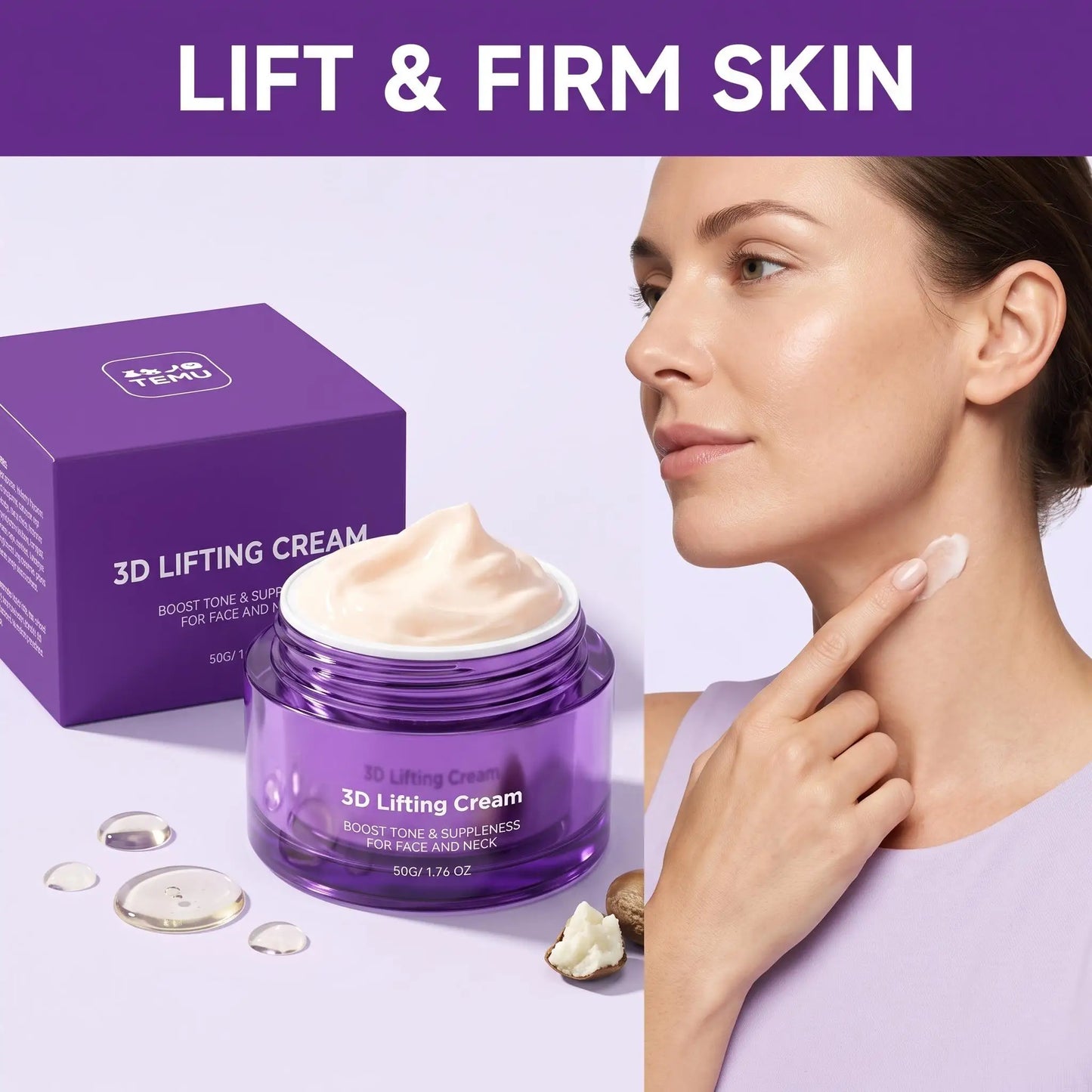 3D Lifting Night Cream Korean Probiotic Anti-Aging Moisturizer For Face Neck Reduce Wrinkles Hydrating Daily Facial Care Cream