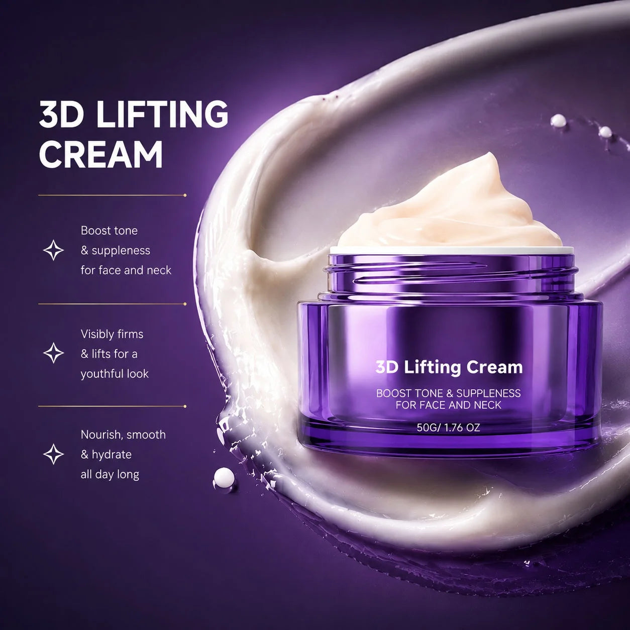 3D Lifting Night Cream Korean Probiotic Anti-Aging Moisturizer For Face Neck Reduce Wrinkles Hydrating Daily Facial Care Cream